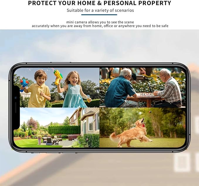 Hidden Cameras - Spy Cam - WiFi 1080P HD Camera with Motion Detection and Night Vision, Phone App Alerts for Indoor/Outdoor Wireless Surveillance, Baby,Car & Pet Monitoring Black (Exclude SD Card)-Mewly Pet