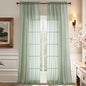 Aiyufeng 108 Inch Sage Green Sheer Window Curtains for Farmhouse, Rod Pocket Voile Window Treatment Vertical Panels for Study Room/Bedroom/Living Room, Sage Green, W59 x L108, 2 Panels