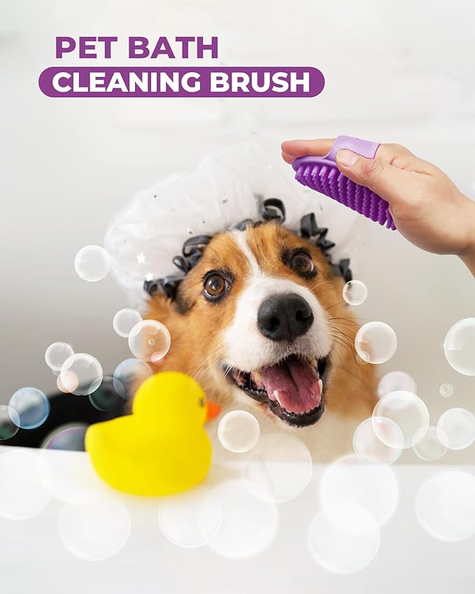 Dog Brush for Shedding Grooming,6 Pack Long-Pin Brush Set for Long Haired Dog Cat Goldendoodles Poodles Doodles Purple-Mewly Pet