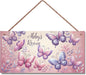 SLWEJQHA Personalized Vintage Butterfly Decor for Boys Room Pink Butterflies Theme Room Decor for Nursery,Wall Art Decor for Kids Room Gilrs Bedroom Office Garden Wall Decoration