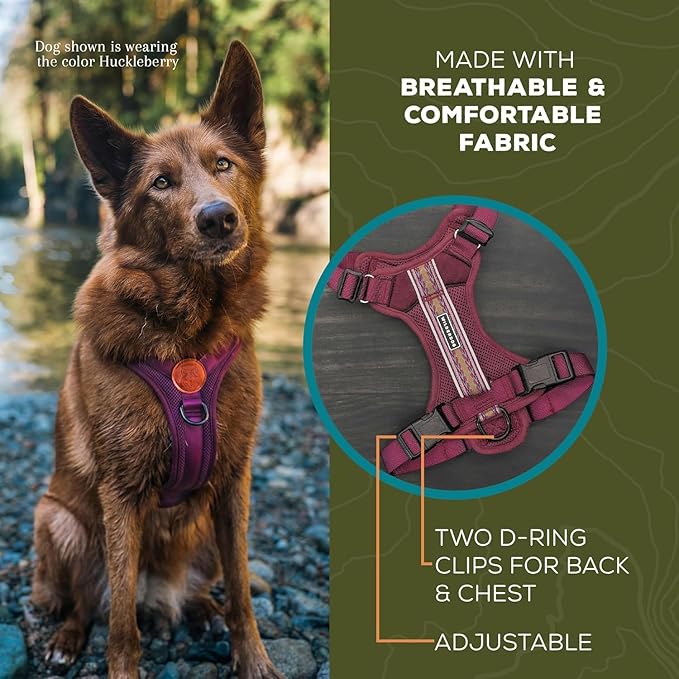 Wilderdog Lightweight Dog Harness with Reflective Straps - Small - Huckleberry-Mewly Pet