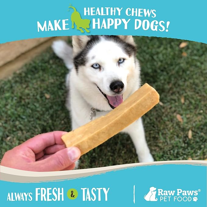 Raw Paws Himalayan Yak Chews for Dogs, Extra Large (3 Pack) - Packed in USA - Tibetan Yak Cheese Dog Chews for Medium to Large Breeds - Hard Milk Dog Chew Bones - Single Ingredient - Long Lasting-Mewly Pet