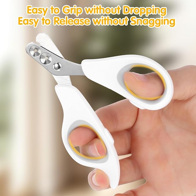 Cat Nail Clippers with Circular Cut Hole, Dogs Pets Nail Clippers & Trimmers Puppy Nail Clippers Cat Claw Trimmer with Safety Guard -Avoid Over Cutting Pet Nail Clippers for Novice Pet Families-Mewly Pet