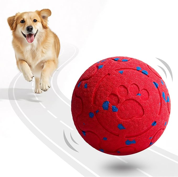 Dog Balls: Interactive Dog Ball Auto Rolling - Interactive Dog Toys for Aggressive Chewers - Bouncy & Throwable, Type-C Rechargeable, Washable, for Small & Medium & Large Dogs – Red-Mewly Pet
