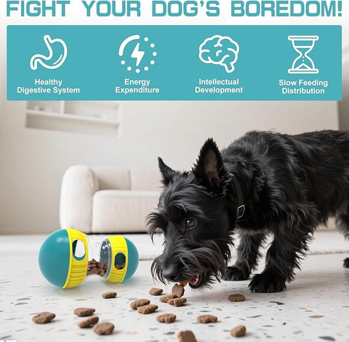 Interactive Dog Puzzle Toys for Indoor Adjustable Food Dispensing Treat Dispenser Ball & Slow Feeder for Large/Medium/Small Dog to Keep Them Busy, Green-Mewly Pet