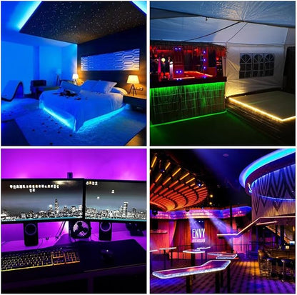 BTF-LIGHTING WS2812B RGB ECO LED Strip, Chasing Effects 5050SMD Individually Addressable 16.4FT 30Pixels/m 150Pixels Flexible Dream Color IP67 for Bedroom DIY Projects DC5V(No Adapter or Controller)