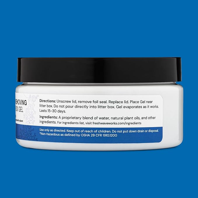 Fresh Wave Odor Removing Litter Box Gel, 7 oz. | Safer Pet Odor Eliminator for Home and Litter Box Area-Mewly Pet