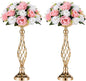 2 Pcs Versatile Metal Flower Arrangement & Candle Holder Stand Set for Wedding Party Dinner Centerpiece Event Restaurant Hotel Decoration (Gold, 2 x S)