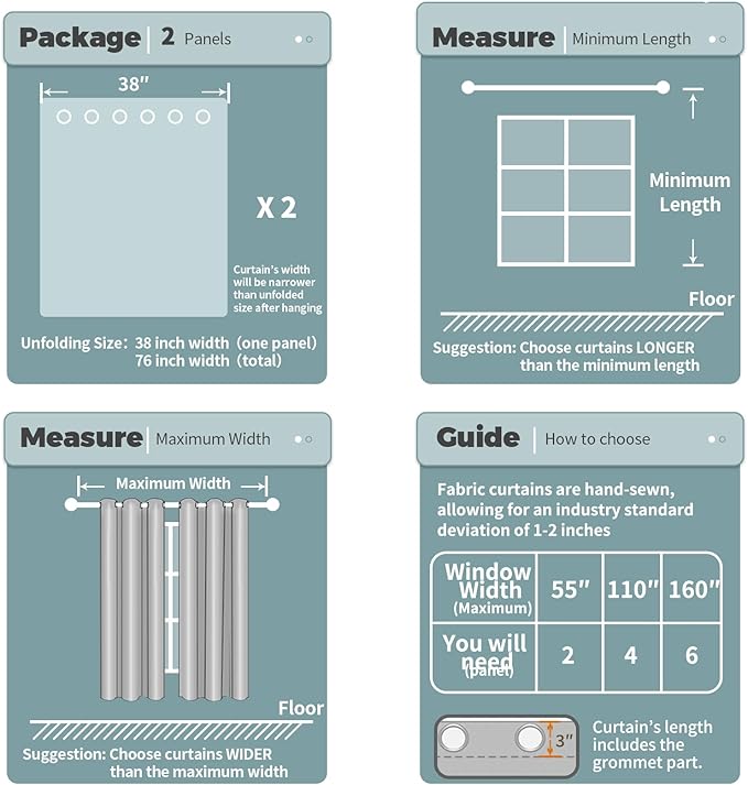 BGment Beige Short Curtains for Kitchen Window, Room Darkening Curtains 45 Inch Length Thermal Insulated Drapes for Small Bedroom, Set of 2 Panels, 38 x 45 Inch