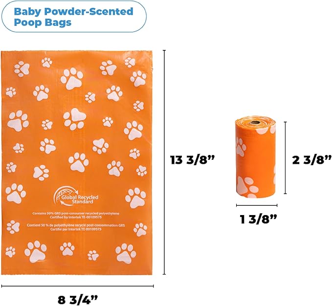 Best Pet Supplies Poop Bags for Dogs, 50% Post-Consumer Recycled Content dog waste bags on rolls, fits all poop bag holders for leashes - 150 Count, Assorted Colors, Scented-Mewly Pet