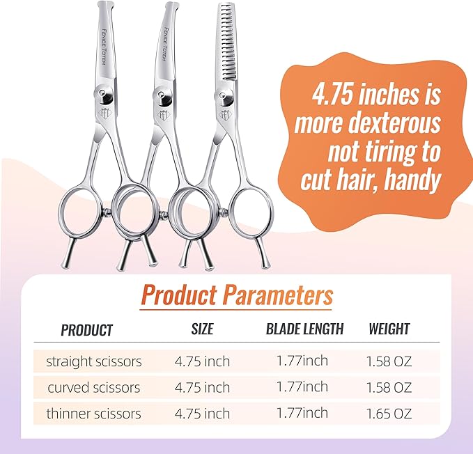 Dog Grooming Scissors: 3 in 1 Pet Shears Set Made Of Advanced Stainless Steel Alloy for Trimming Dogs Cats and Other Pets Face and Paws-Mewly Pet