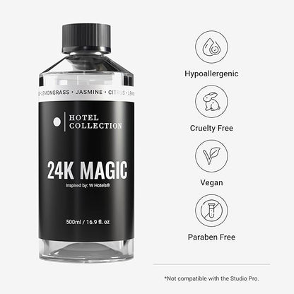 Hotel Collection Diffuser Oil - 24K Magic - Aromatherapy Essential Fragrance Oil - Citrus, Lemongrass, and Jasmine - 500mL 16.9 Fl oz