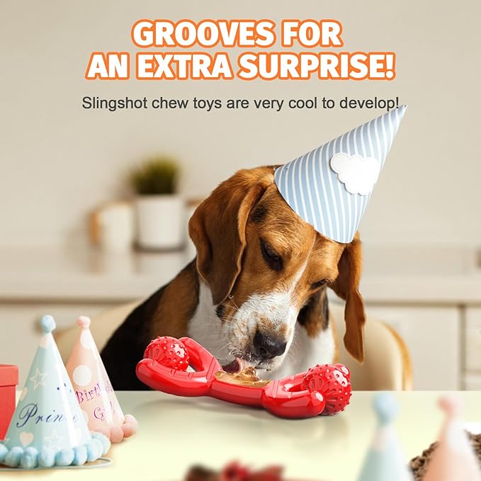 Indestructible Dog Toys for Aggressive Chewers - Heavy-Duty Chew Bones with Real Vanilla Flavor, Interactive & Durable Toys for Medium/Large Dogs to Relieve Boredom-Mewly Pet