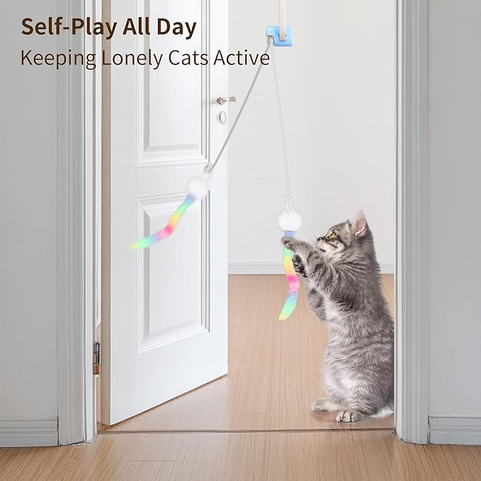 5 Pack Cat Toy Replaceable Feathers for Interactive Cat Toys with Remote Control, Cat Feather Toys Attachments for Indoor Cats Exercise and Play (Not Include Cat Toy, Only Accessories)-Mewly Pet