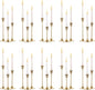 Nuptio Candlestick Holders Taper Candle Holder 10 Sets(30 Pcs) Gold Candle Sticks Holder Metal Candle Holders for Tapered Candles Table Centerpiece for Wedding Candlelight Dinner Birthday Decor