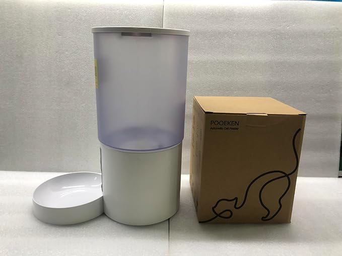 Automatic Cat Feeder Food Dispenser: 6L Timed Small Dog Dry Food Dispenser with 10s Voice - Distributeur Nourriture Chat Hund Programmable - Auto Pet Feeder with 1-6 Meals White-Mewly Pet