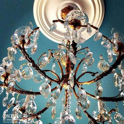 Ekena Millwork CM12BRAGF 12 1/2"OD x 3 7/8"ID x 3/4"P Bradford Ceiling Medallion, Athenian Green