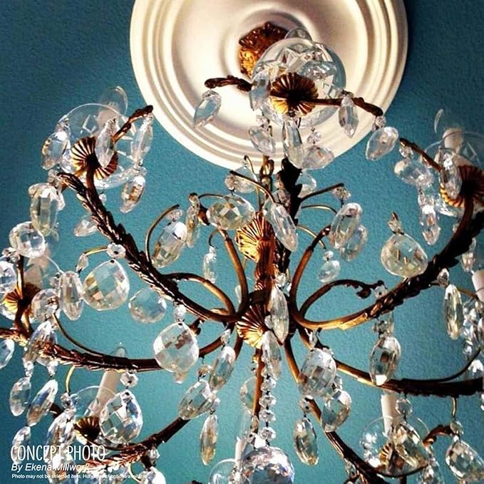 Ekena Millwork CM12BRSGS 12 1/2"OD X 3 7/8"ID X 3/4"P Bradford Ceiling Medallion Fits Canopies Up to 6 5/8", Steel Gray