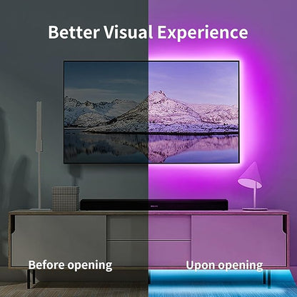 KSIPZE LED Lights for TV, 9.6ft TV led Backlight for 32-45 Inch TVs RGB TV Backlight Behind Music Sync Bluetooth APP & Touch Control TV LED Strip Lights USB Powered for Bedroom/Gaming