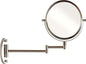 Deco Brothers Wall Mount Extendable Mirror, 8 Inch Double Sided with 7X Magnification, Nickel