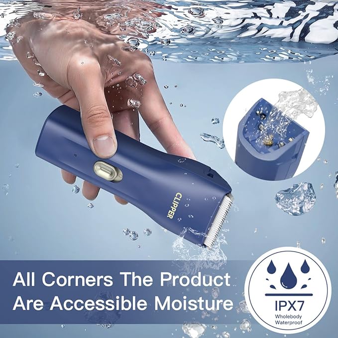 Dog Cat Home Hair Waterproof Clipper Portable Electric USB Rechargeable Pet Grooming Tools Low Noise Shaver Cordless Trimmer for Small and Large Pets-Mewly Pet