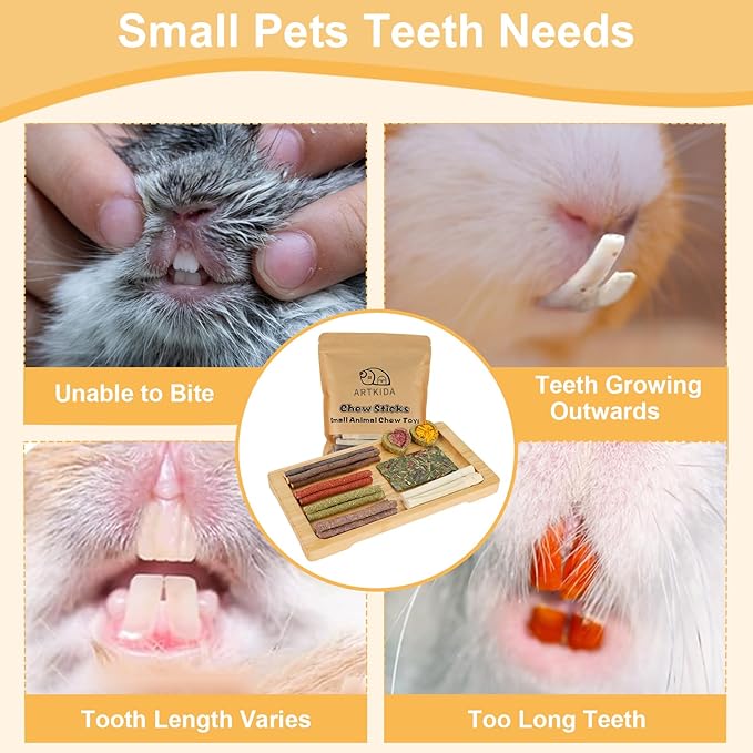 65PCS Rabbit Bunny Guinea Pig Chew Toys Treats, Chinchilla Hamster Chews Toys for Teeth, Timothy Hay Chips Treats Sticks for Rabbit Guinea Pig Chinchilla Hamster Rat-Mewly Pet