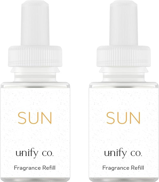 Pura & Unify Co. Home Scent Refill - Smart Home Air Diffuser - Up to 120-Hours of Luxury Fragrance per Refill - Spring & Summer Fragrance - 2 Pack, Sun
