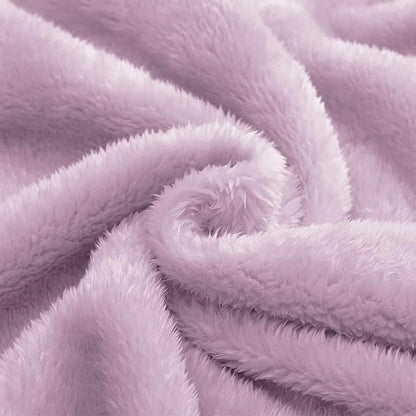 Exclusivo Mezcla Plush Fuzzy Fleece Throw Blanket, Super Soft, Fluffy and Warm Blankets for Couch, Bed, All Season Use (40x50 Inches, Light Purple)