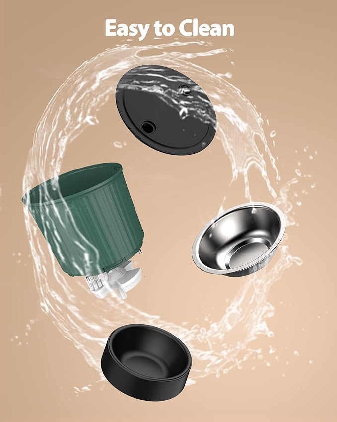 Petory Timed Automatic Cat Feeders - 4L Programable Dry Food Dispenser for Cats and Small Medium Dogs 6 Meals with Desiccant Bag Dual Power Supply 10S Voice Recorder-Mewly Pet