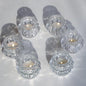 Woho Clear Votive Candle Holders Set of 6,Tealight Candle Holder Bulk for Wedding Party, Glass Tea Lights Candle Holder for Table Centerpiece, Christmas Decor