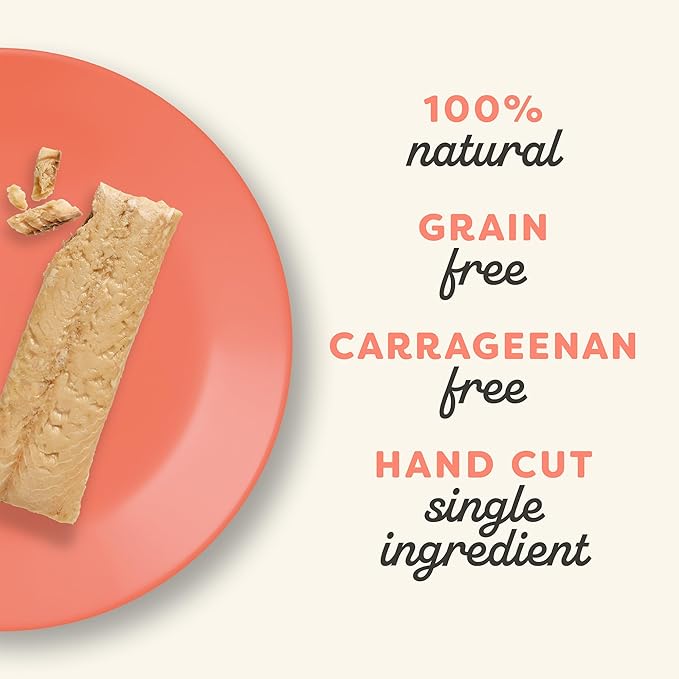 Applaws Natural Cat Treats, Grain-Free, High-Protein Whole Salmon Loins, Single-Ingredient Healthy Snack for Cats (6 x 1.06oz Loins)-Mewly Pet