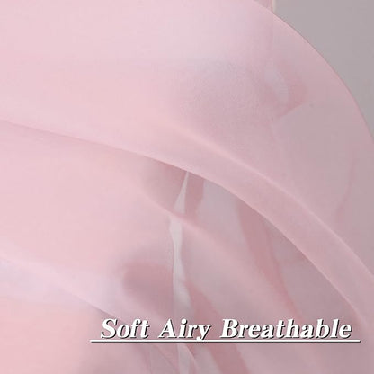 HUTO Light Pale Baby Pink Sheer Curtains 63 Inch Length for Girls Bedroom Rod Pocket Window Transparent Voile Drapes Curtains for Kids Room Living Room 2 Panels 52x63 Inches Long
