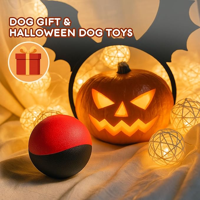 Interactive Squeaky Dog Toys Balls – Durable Rubber Dog Toy for Aggressive Chewers,High Bounce Dog Ball & Floating Fetch Ball,Indestructible Chew Toy for Medium & Large Dogs-Mewly Pet