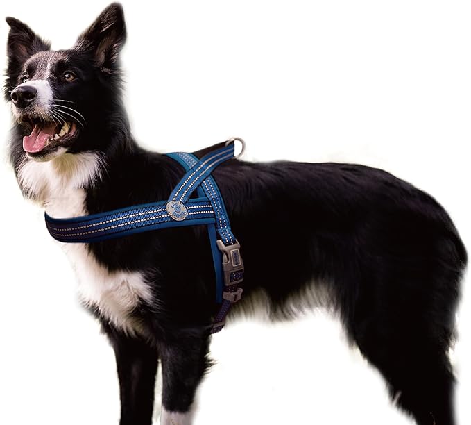DOCO No-Pull Dog Harness Halter Reflective Easy-Control Harness for Training, Walking, and Preventing Pulling, Ideal for Small Dogs(Navy Blue)-Mewly Pet