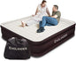 Englander California King Air Mattress with Built in Pump Raised - Double High- Luxury Size Camping Mattress - Blow Up Floor Bed for Home - Microfiber, Waterproof Airbed with Patch Kit