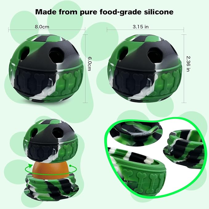 Interactive Dog Licking Toy - Freezable Fillable, Slow Feeding Puzzle Ball, Relieves Boredom and Stimulates Intelligence - This Interactive Dog Toy is Suitable for Small and Medium Breed-Mewly Pet