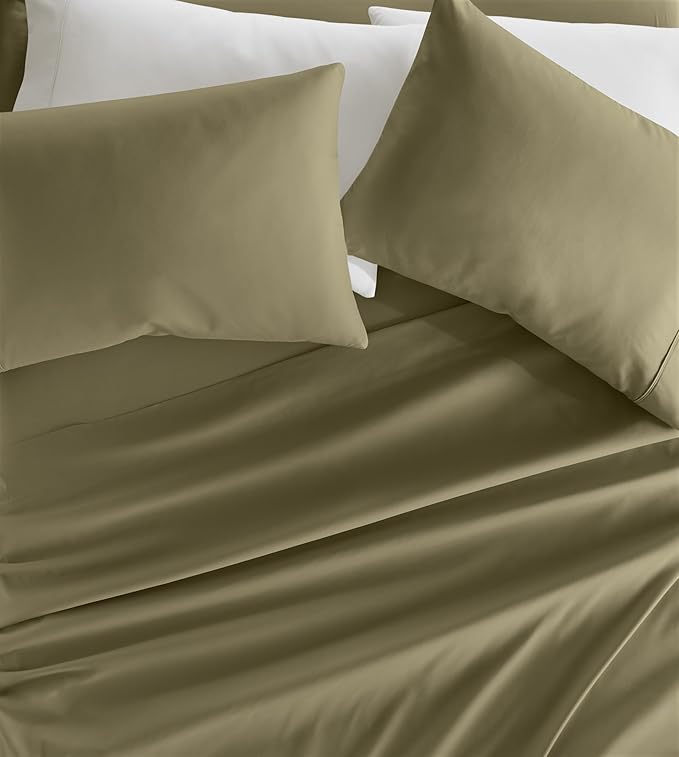Linen Market Double-Brushed Microfiber Twin Sheet Set 3 Piece – Oeko-TEX Certified Ultra Soft & Wrinkle-Free - 16" Deep Pocket Sheets - Easy Care Twin Size - Sage