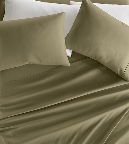 Linen Market Double-Brushed Microfiber Twin Sheet Set 3 Piece – Oeko-TEX Certified Ultra Soft & Wrinkle-Free - 16" Deep Pocket Sheets - Easy Care Twin Size - Sage
