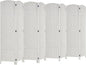 Rose Home Fashion 6 ft Tall Room Divider, Room Dividers and Folding Privacy Screens, 15.7in Privacy Screen 8 Panel Partition Temporary Wall Separation for Private, White