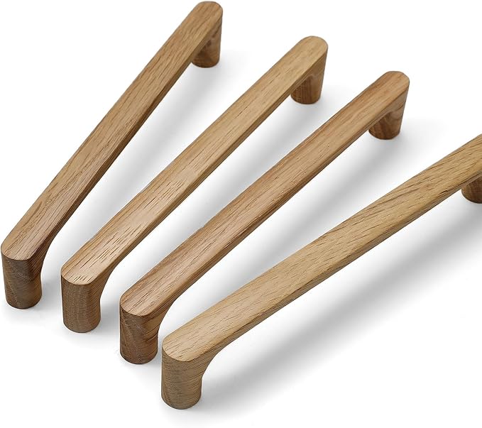 Burlywood Round 5 in 4 pcs Wooden Drawer Pulls Handle pulls for cabinets Kitchen Cabinet Drawer pulls Cabinet Door Pull