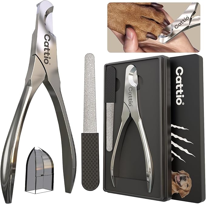 Dog Nail Clippers - All Steel Material, Built-in Spring,Heavy Duty Dog Nail Trimmer Full Metal Razor Sharp Professional for All Dogs Cats with Thick Toena,Dog Nail Trimmers-Mewly Pet