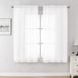 Chyhomenyc White Sheer Curtains 63 Inches Long 2 Panels, Light Filtering Bright Lightweight Curtains for Living Room, Soft Gentle Voile Rod Pocket Bedroom Window Drapes, 59Wx63L Inch, 2PCS