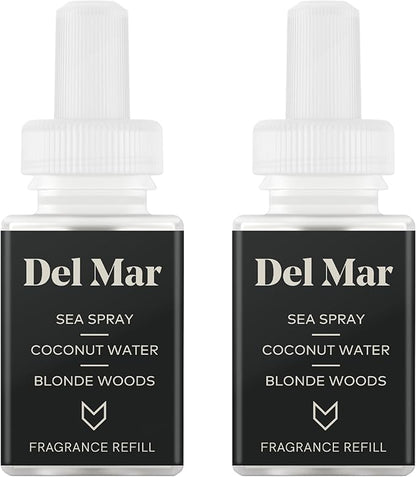 Pura & Guy Fox Home Scent Refill - Smart Home Air Diffuser - Up to 120-Hours of Luxury Fragrance per Refill - Spring & Summer Fragrance - 2 Pack, Del Mar