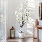 7.2ft Tall Artificial White Cherry Blossom Tree Indoor Decor, Fake Silk Flower Cherry Tree Plant Outdoor, Faux Flowering Tree Realistic for Home Living Room Front Door Office