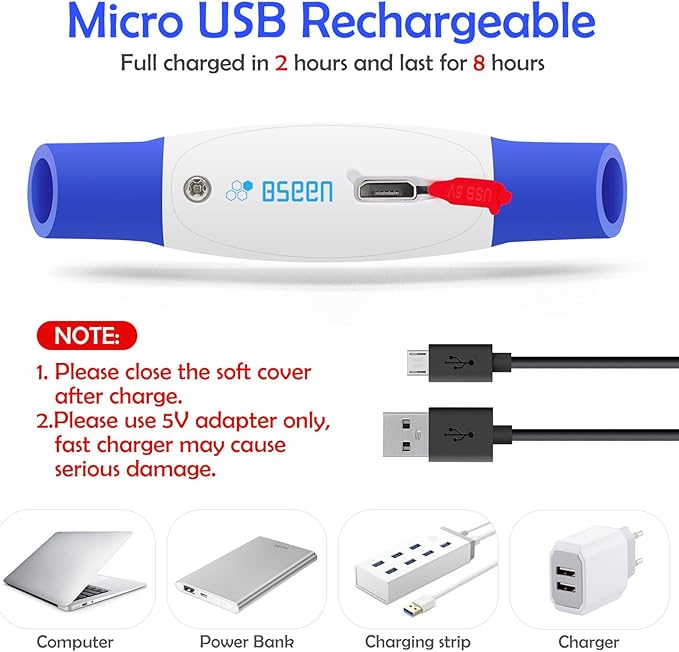 Light up Dog Collar, BSEEN USB Rechargeable Flash Dog Necklace Light, Pet Safety Collar Makes Your Beloved Dogs Be Seen at Night for Small Medium Large Dogs(Blue)-Mewly Pet