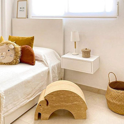 Mobili Fiver, Riccardo Floating nightstand, Ashwood White, Made in Italy