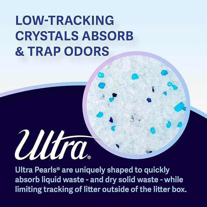 Ultra Pearls Cat Litter - 99.9% Dust Free, Low Tracking, Soft on Paws, Fragrance Free - 5 Lbs.-Mewly Pet