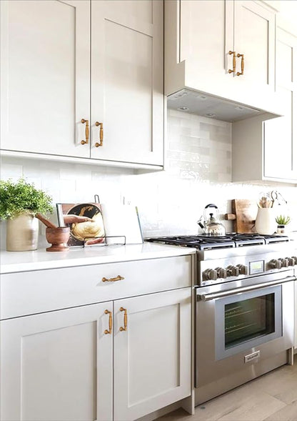 10 Pack Antique Brass Cabinet Pulls 3 Inch(76mm) Kitchen Cabinet Handles Solid Zinc Alloy Cabinet Hardware Drawer Pulls