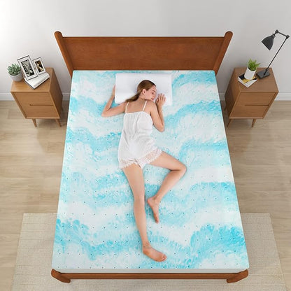 IULULU Mattress Topper, 4 Inch Gel Memory Foam Mattress Topper, Full, CertiPUR-US Certified