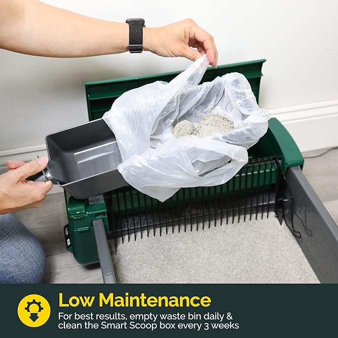 Pet Zone Smart Scoop Litter Box Value Pack, Self Cleaning, Hands-Free Large Litter Box, Easy to Clean-Mewly Pet